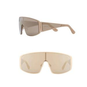 Kim Kardashian GOLD Gemini Shield Sunglasses